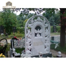 Памятник из белого мрамора № 3  — ritualum.ru